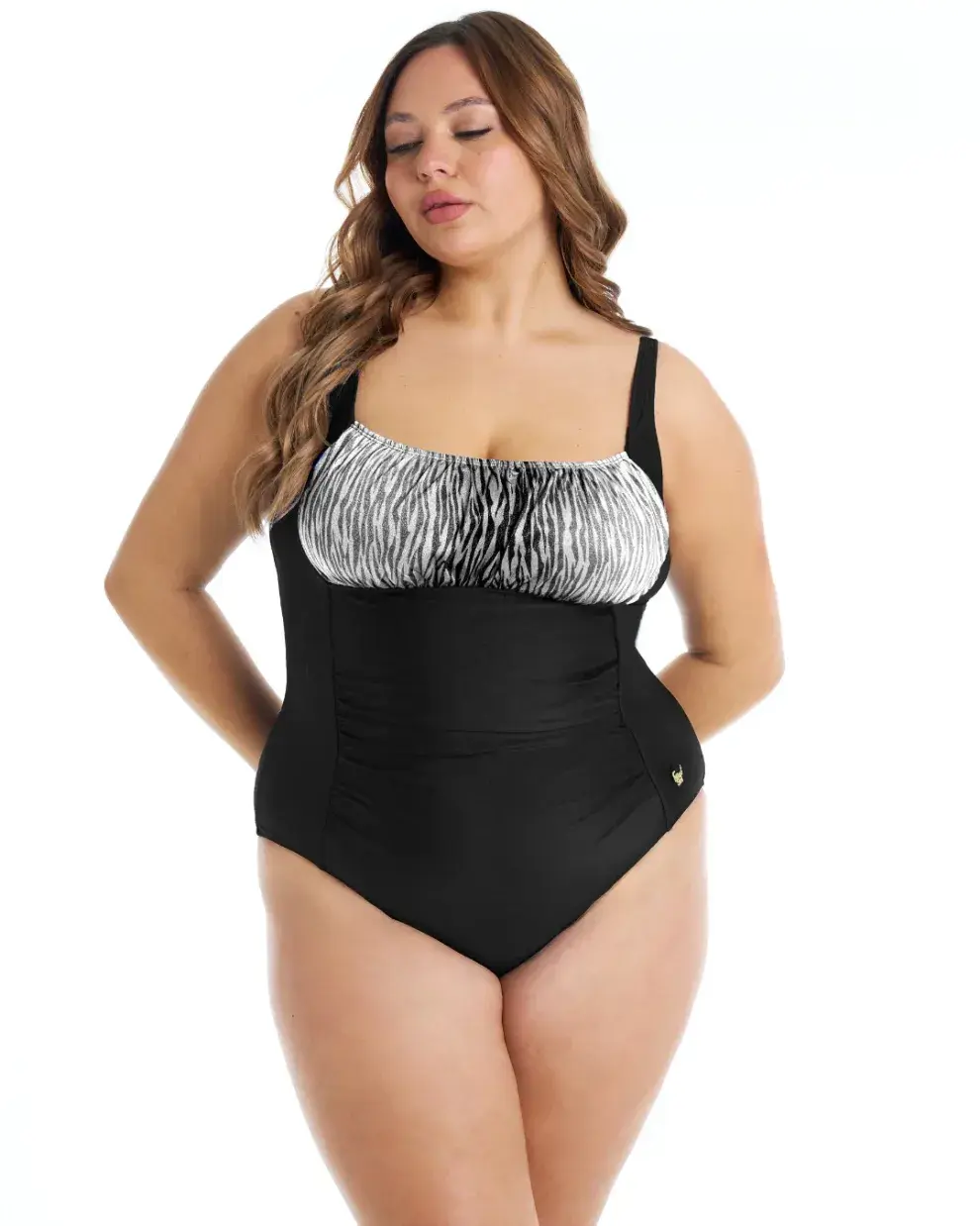 Foto de mujer en malla enteriza.