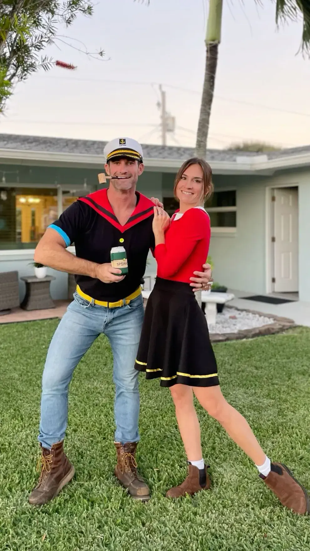 Foto de pareja en Halloween.