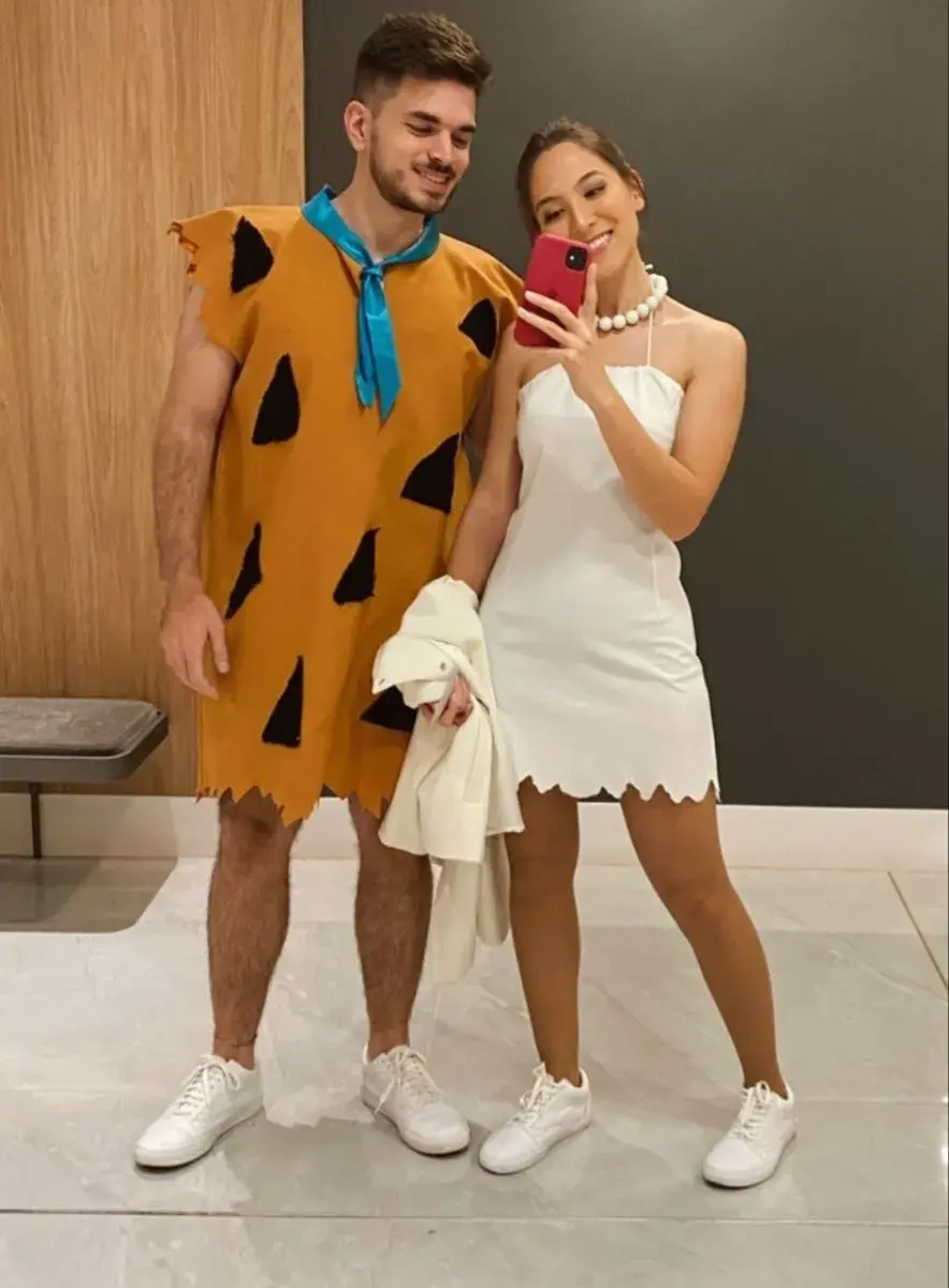 Foto de pareja en Halloween.