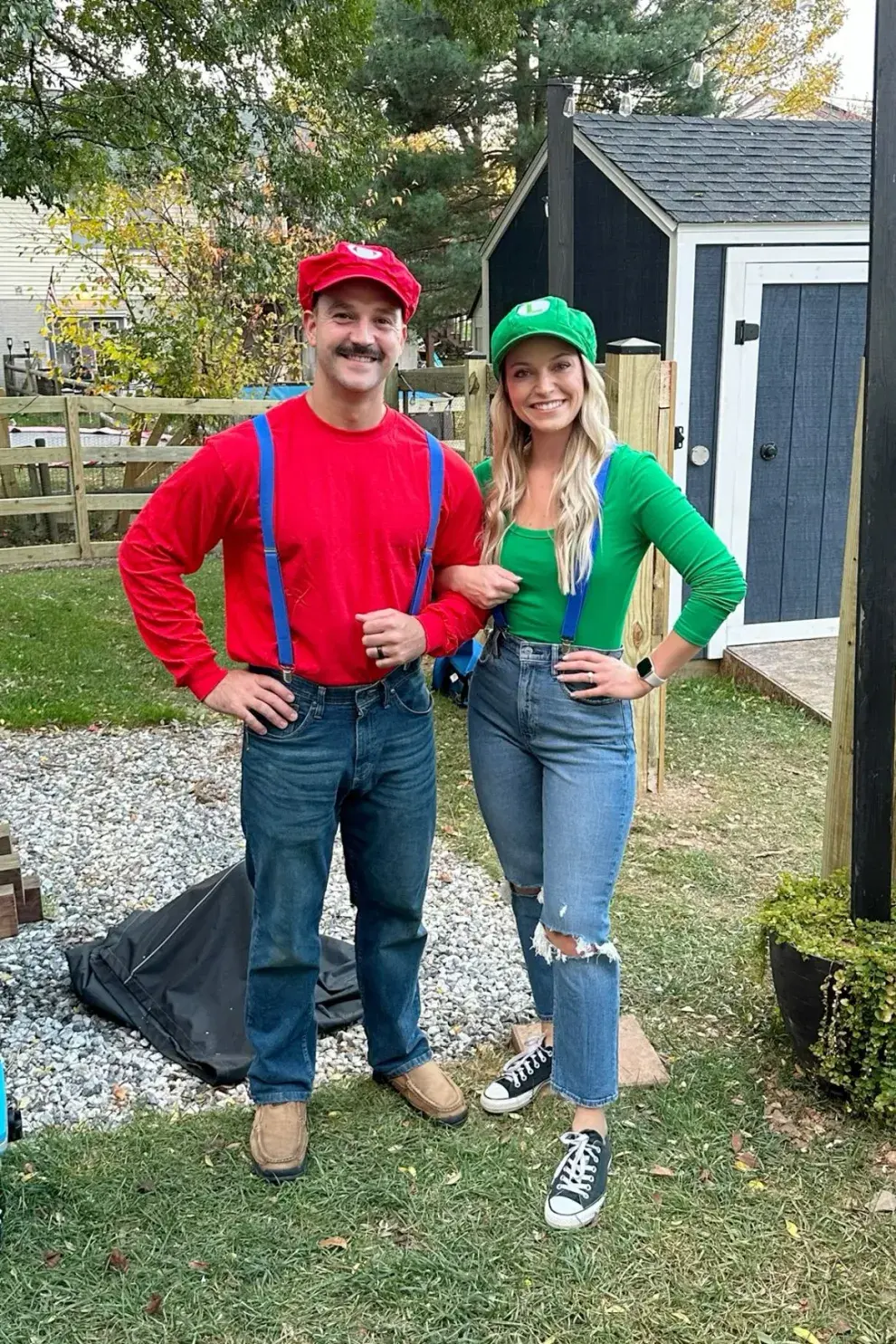 Foto de pareja en Halloween.
