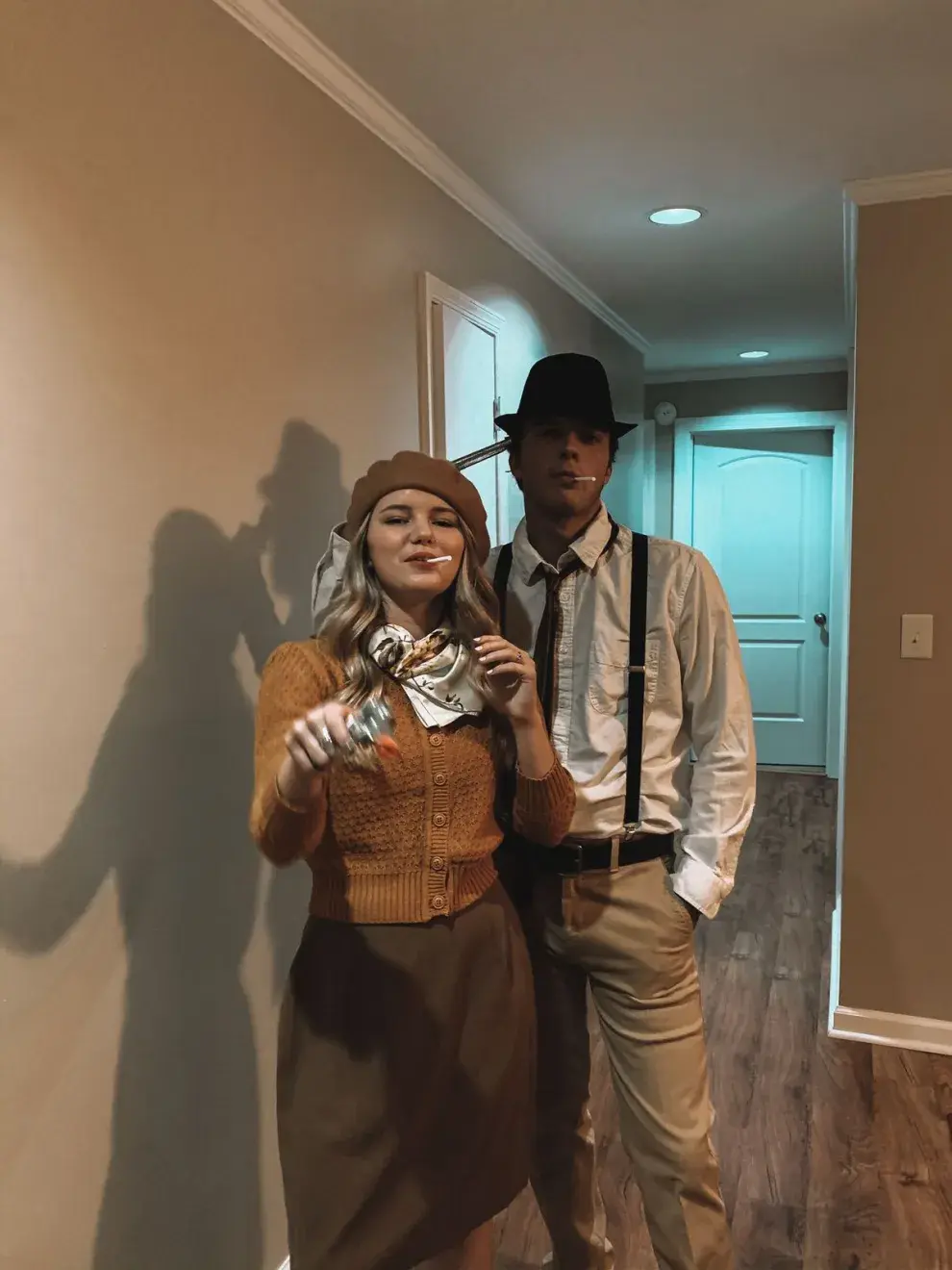 Foto de pareja en Halloween.