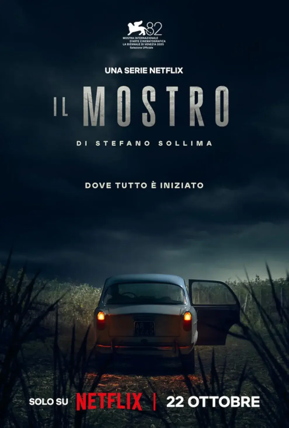 Póster de la serie italiana El monstruo de Florencia, estreno en Netflix.