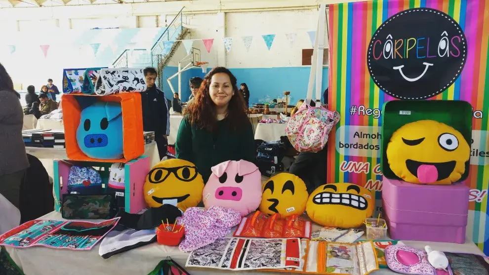 Sharon en una feria de Córdoba