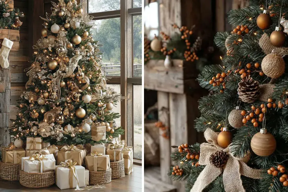 Dorado, cobre y plateado, que aportan luz y brillo sin invadir.