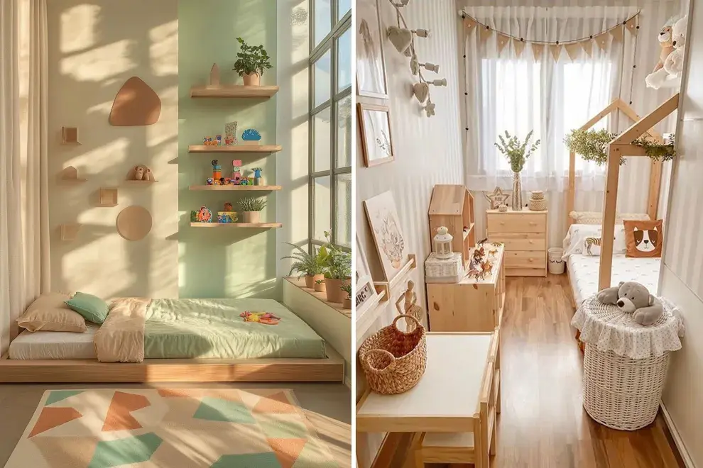 Separar visualmente las áreas de juego, estudio y descanso es una estrategia eficaz para organizar el espacio.