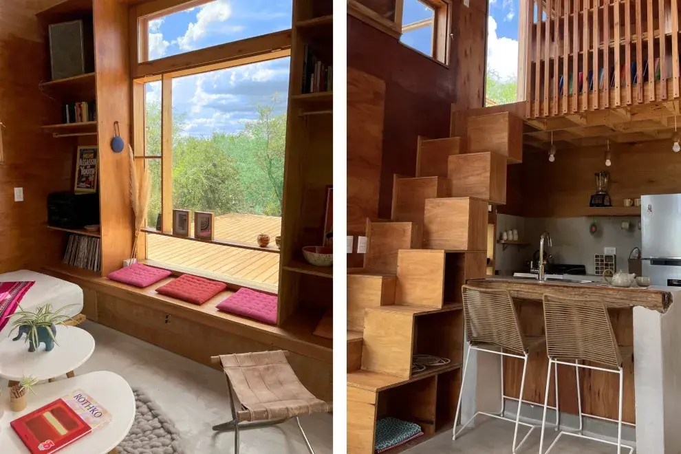 La bow window, el aprovechamiento del bajo escalera como espacio de guardado: guiños espaciales de los espacios de pocos metros. 