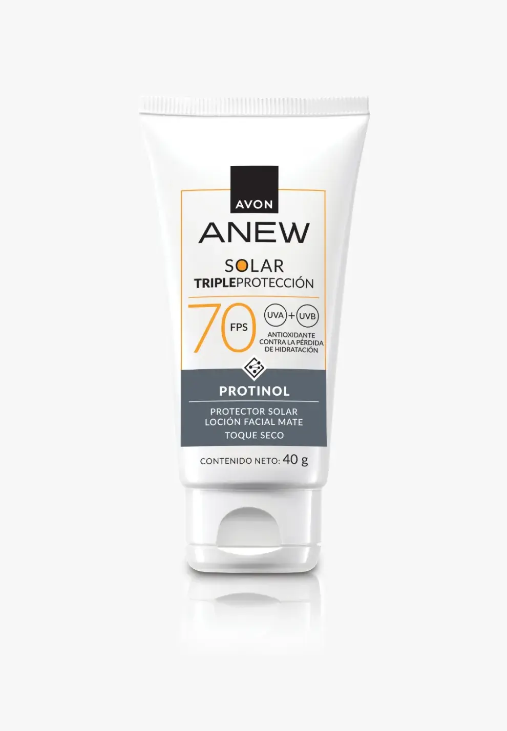 Protector Solar FPS 70 Triple Proteccion con Protinol Para una piel mas firme* Ayuda a prevenir el fotoenvejecimiento de la piel y protegerla contra las agresiones del ambiente ($31.500)