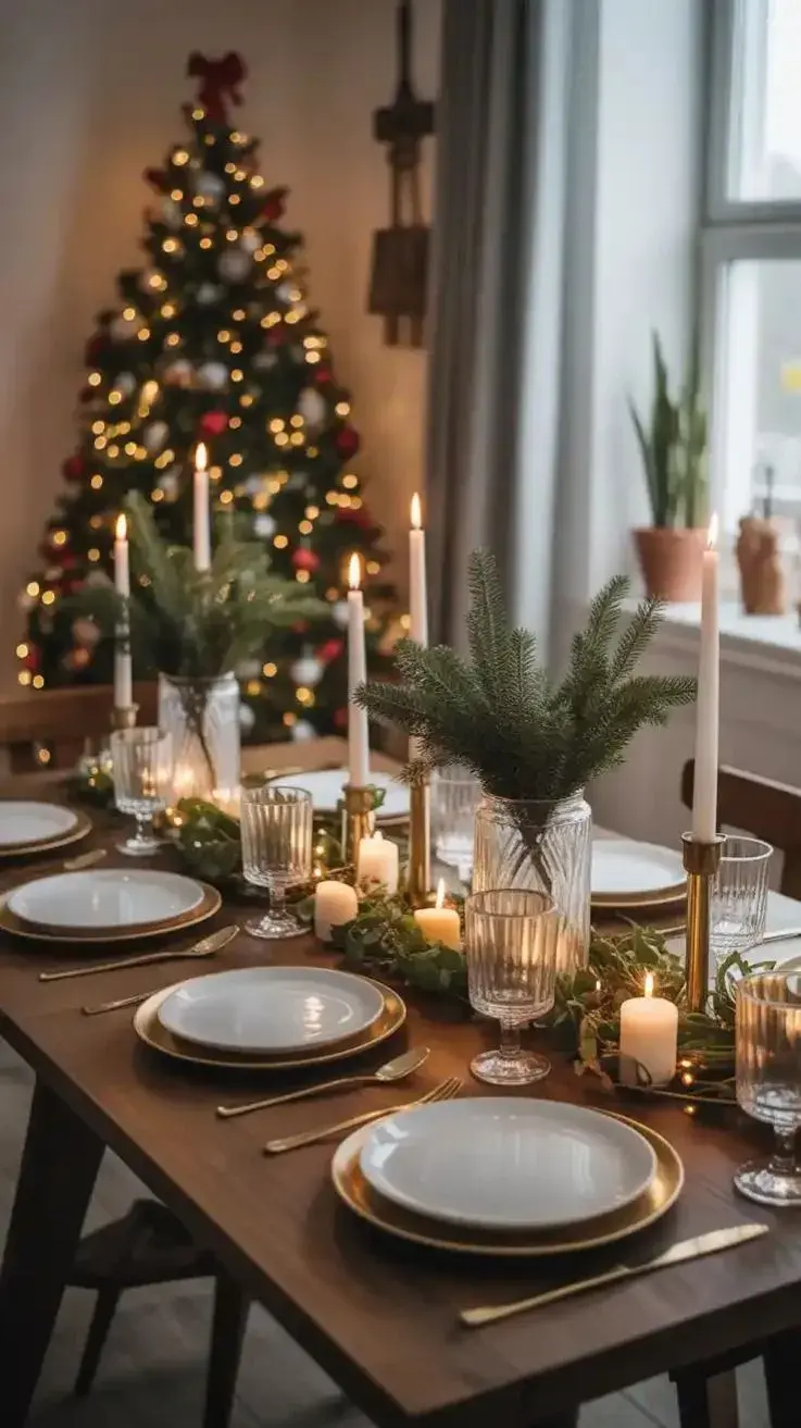 Foto de mesa navideña.