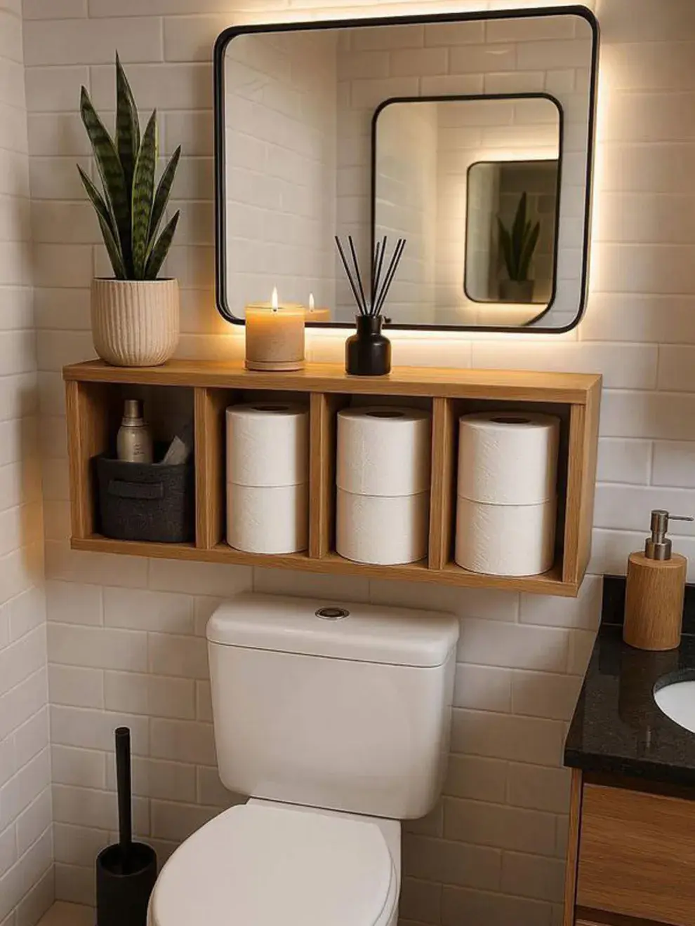 Los muebles pequeños y funcionales pueden transformar tu baño en un lugar más organizado y visualmente amplio.