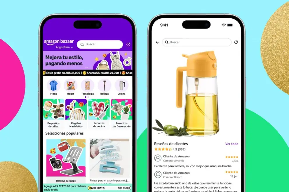 La aplicación Amazon Bazaar, parte de la experiencia de compra global Amazon Haul, ofrece a los consumidores cientos de miles de productos disponibles. 