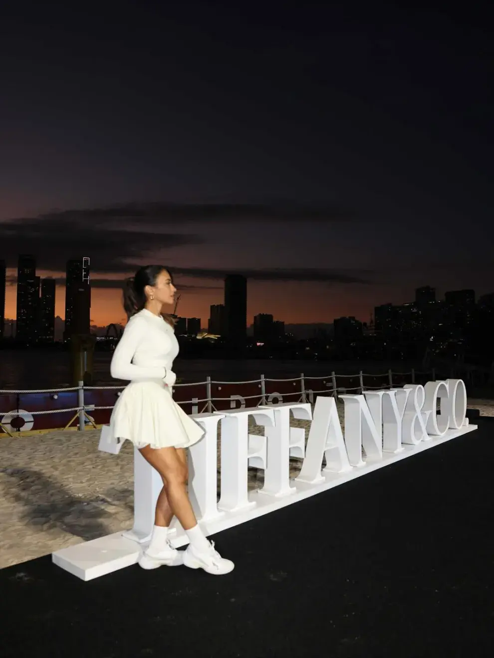 Foto de Antonela Roccuzzo con look deportivo en Miami.