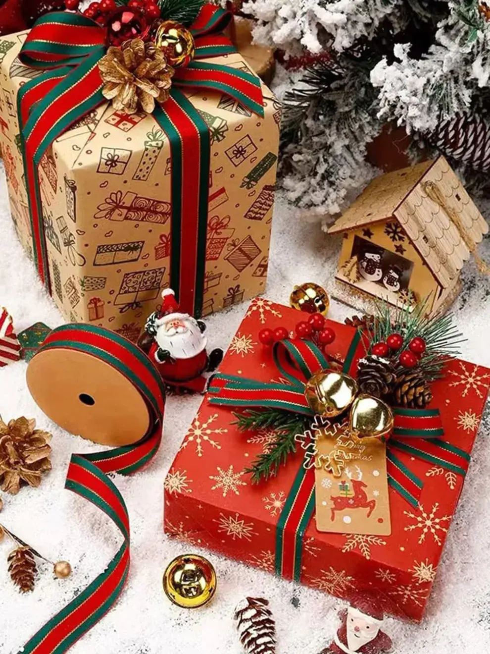 Con materiales simples y algunos gestos cuidadosos, cualquier regalo navideño puede lucir elegante, cálido y lleno de espíritu festivo.