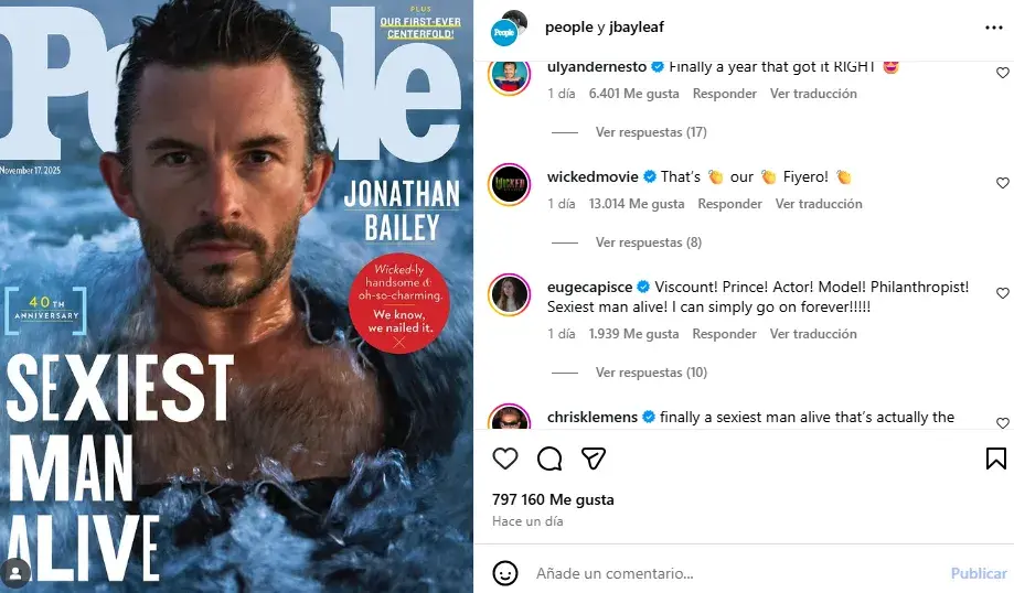 Por partida doble. Jonathan Bailey, en la tapa de la revista People