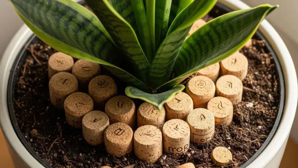 El truco del corcho en las plantas: por qué todos los jardineros recomiendan usarlo para hidratar y ahuyentar plagas