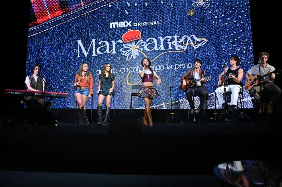 Foto del elenco de Margarita en el Upfront 2026 de HBO Max.