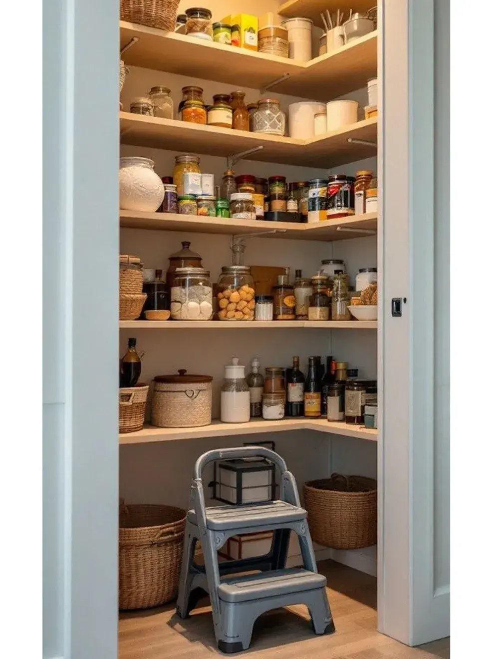 Una mini despensa puede ser tan funcional como atractiva.