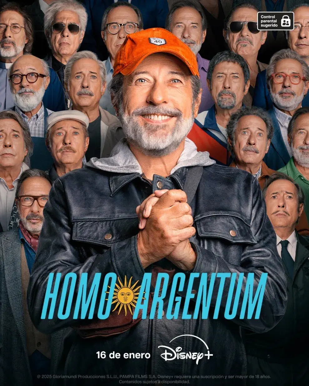 Cartel con fecha de estreno de Homo Argentum en Disney+