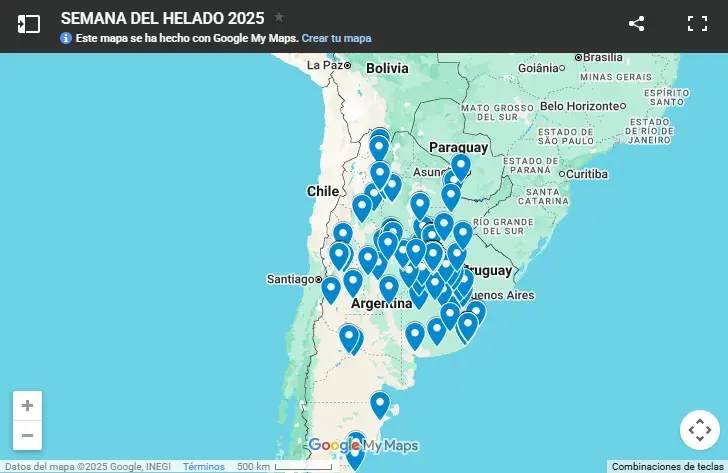 El mapa de las heladerías