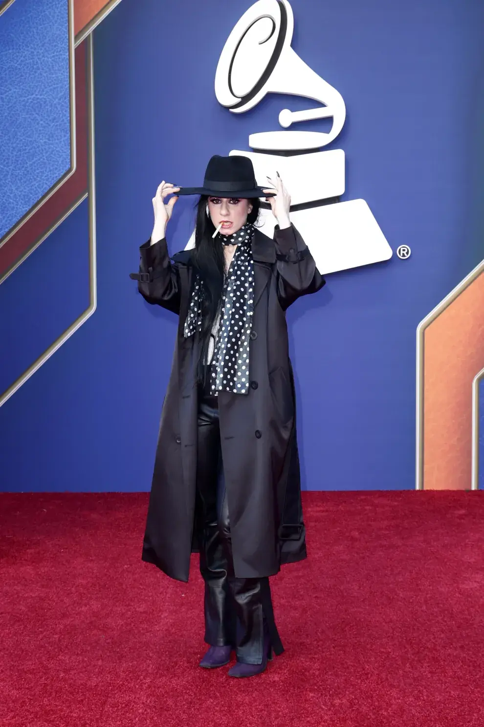 Marilina Bertoldi en la alfombra roja de los Latin Grammys 2025.