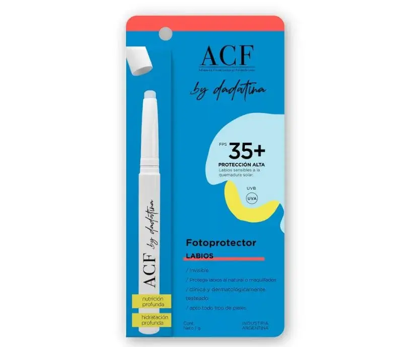  Fotoprotector labial camuflaje uv spf35 1 gr (ACF BY DADATINA  $10.900,00)