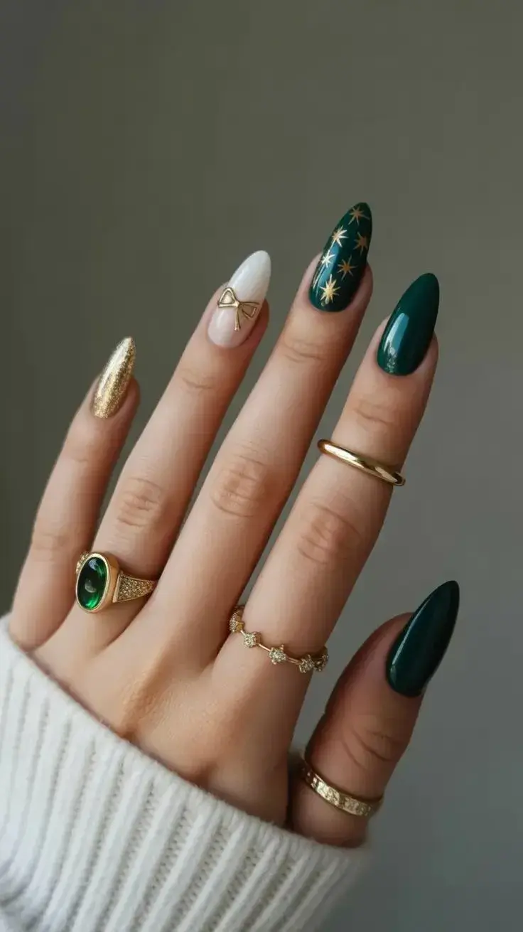 Uñas navideñas: 14 diseños tendencia para usar en diciembre 2025