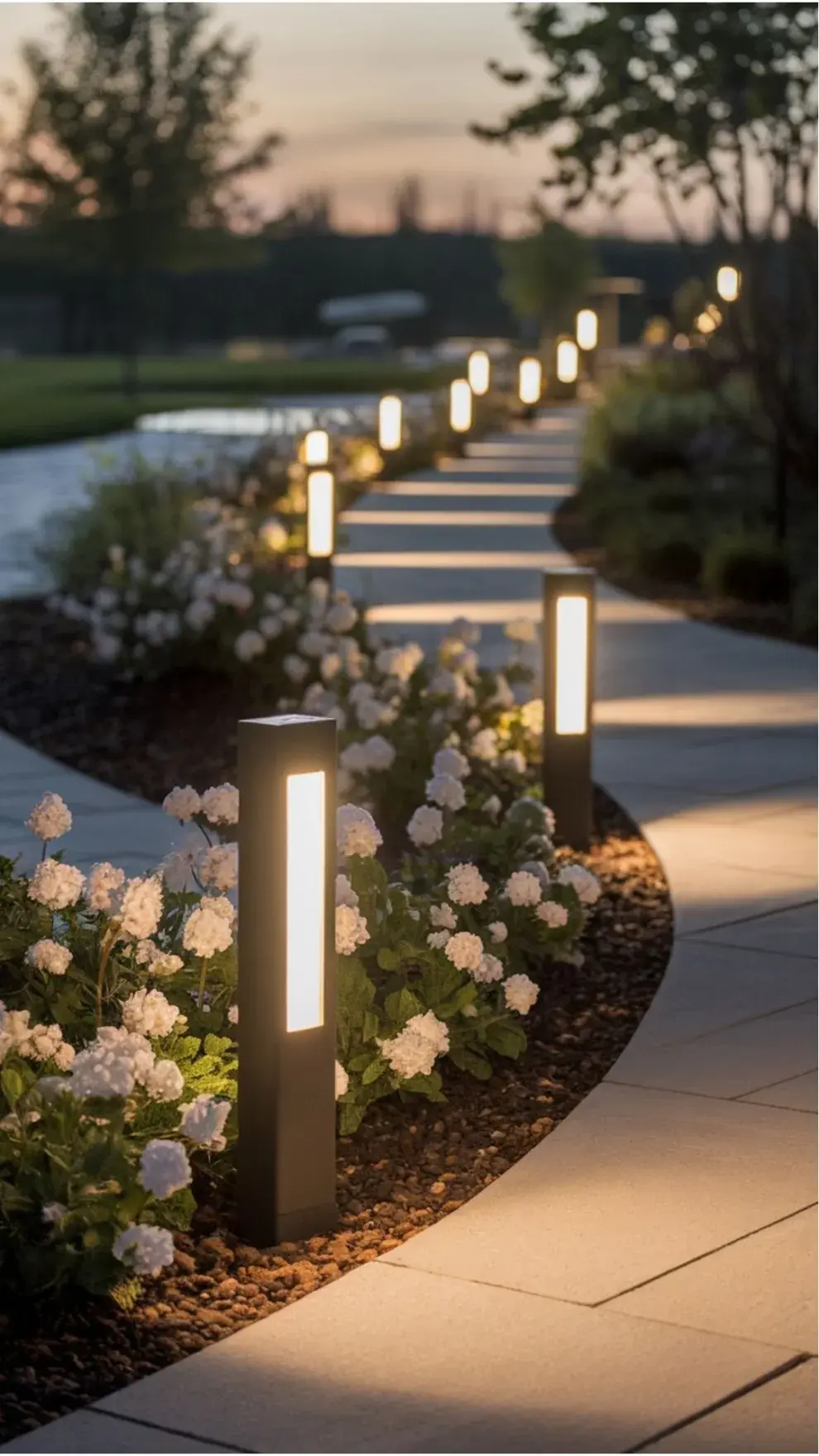 Las lámparas solares son aliadas ideales para patios pequeños. Se cargan durante el día y brindan luz suave por la noche, sin necesidad de enchufes. Podés optar por: