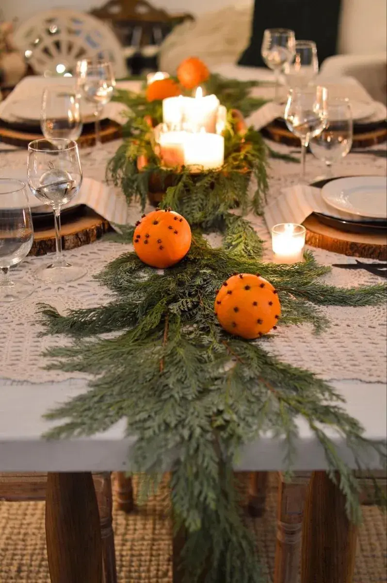 Foto de centro de mesa para Navidad.