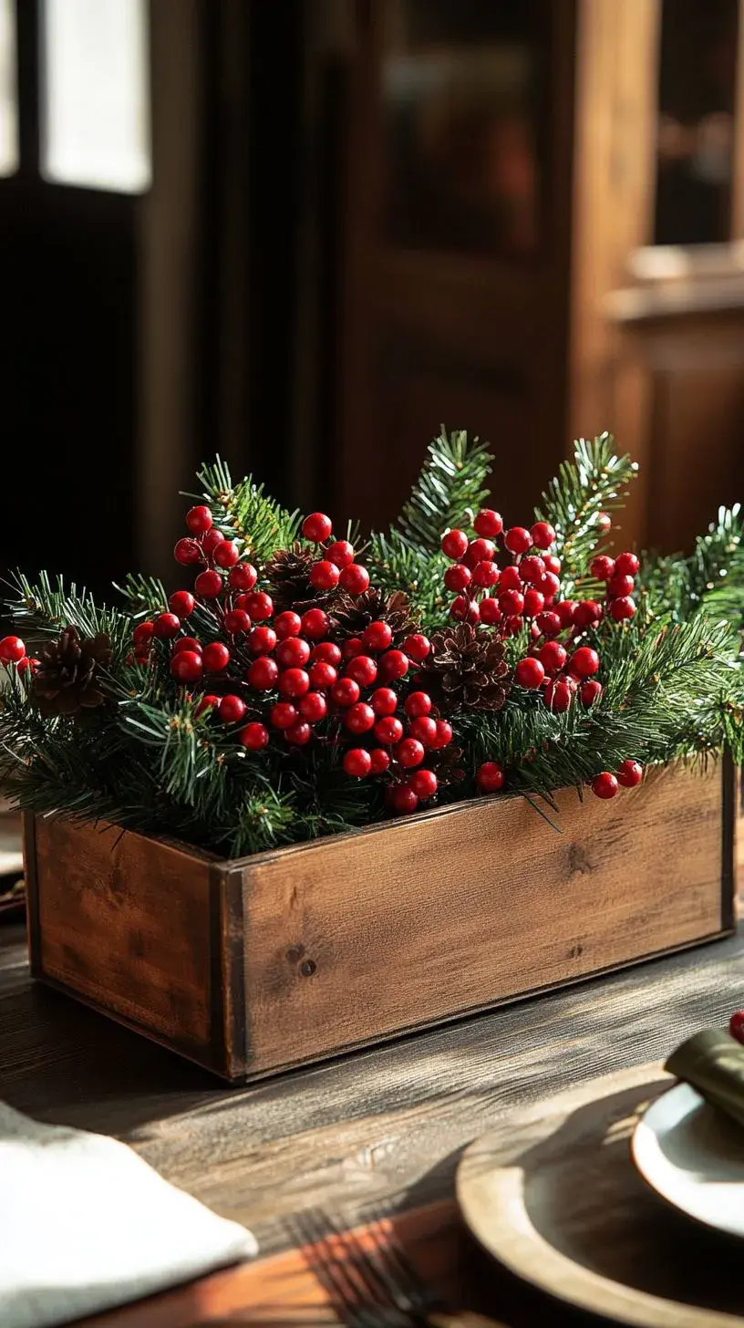 Foto de centro de mesa para Navidad.