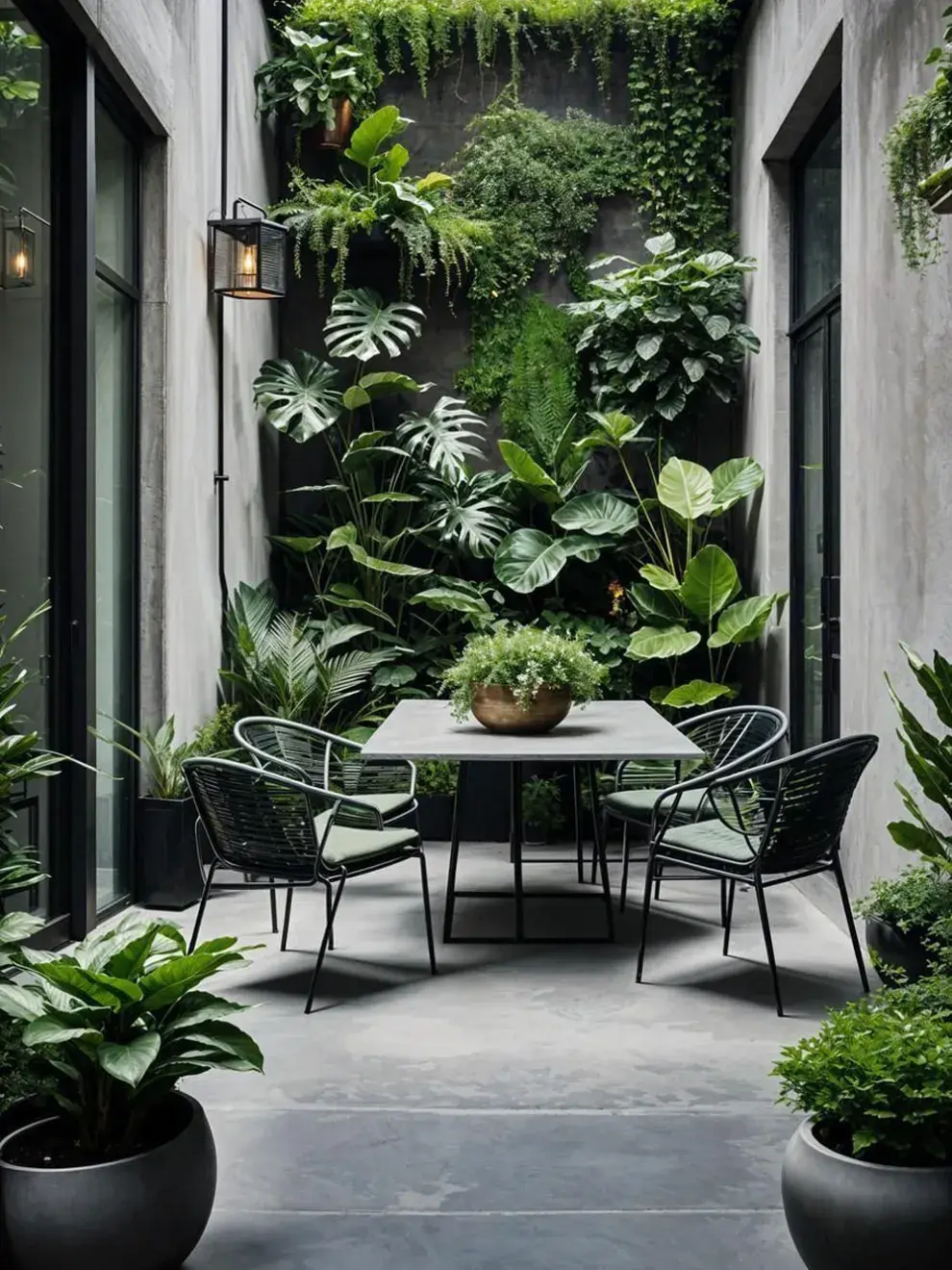 Los jardines verticales permiten sumar muchas plantas ocupando pocos centímetros.