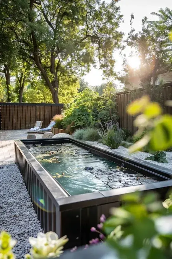 Los containers de menor tamaño o cortados a medida funcionan como mini piletas o plunge pools, ideales para refrescarse.