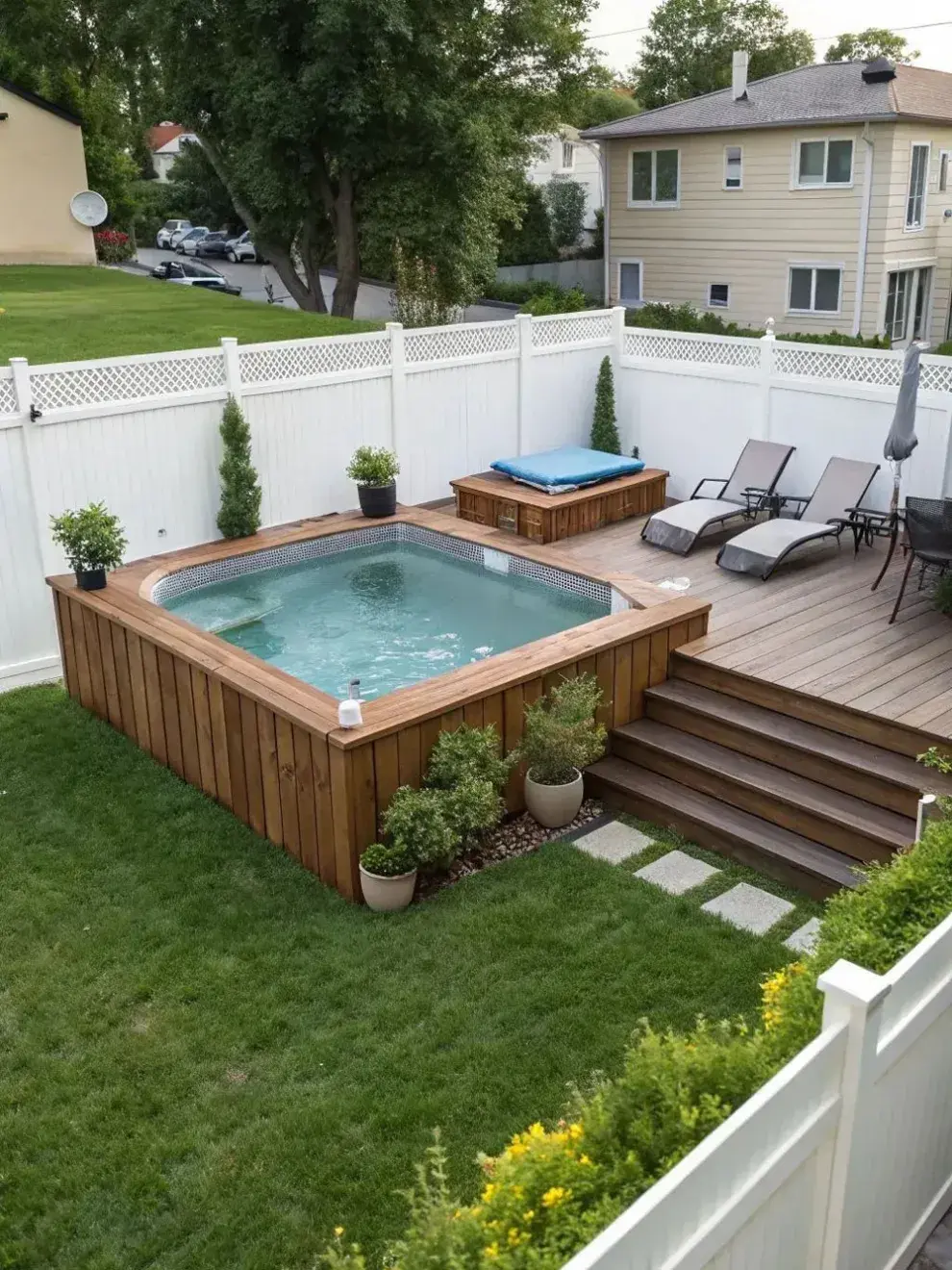 El deck sintético ofrece la estética de la madera pero con mayor resistencia y menor mantenimiento.