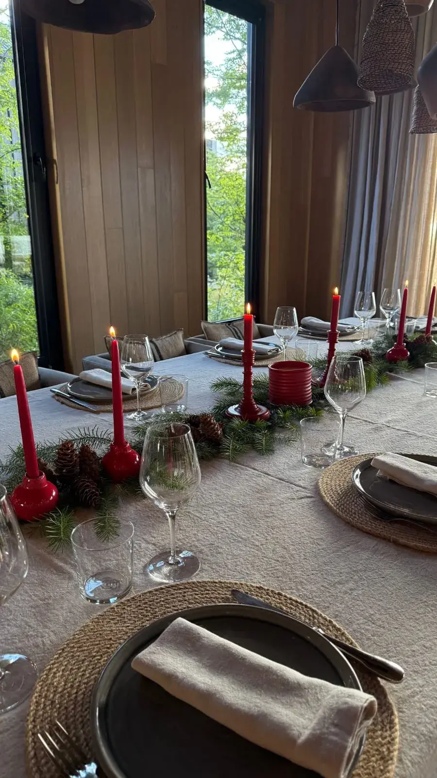 La mesa navideña de Juliana Awada en 2025.