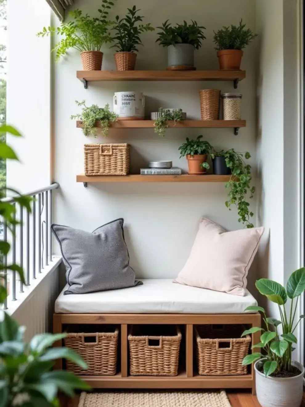 Si tu balcón es pequeño, menos es más.