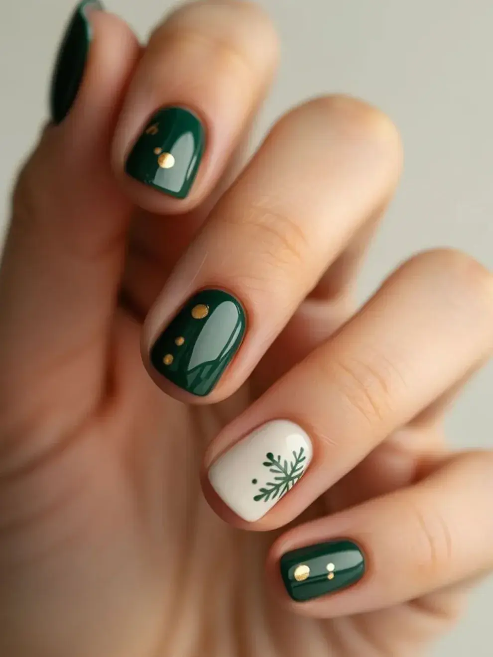 En verde y con detalles dorados