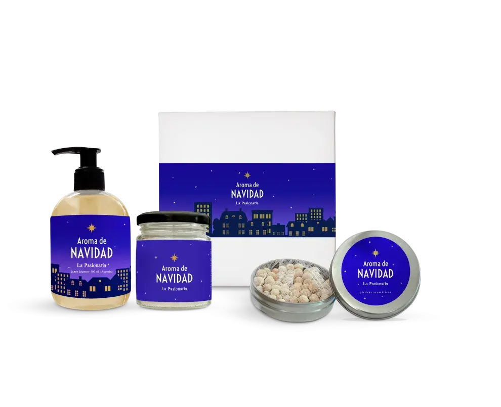 Kit de "aroma a Navidad" con jabón, vela y piedras aromáticas