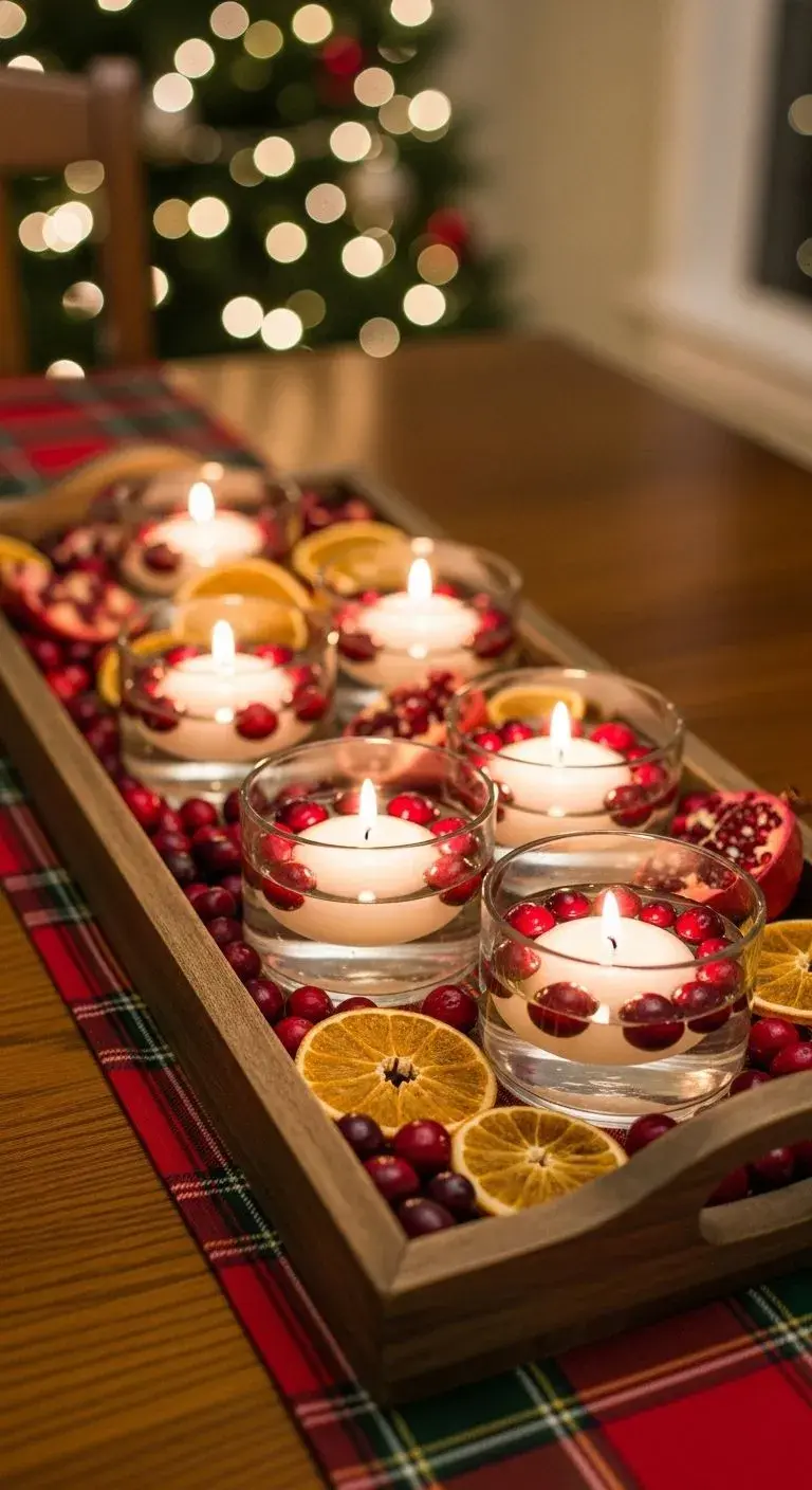 Centros de mesa navideños con velas flotantes: cómo hacerlos de manera fácil y práctica