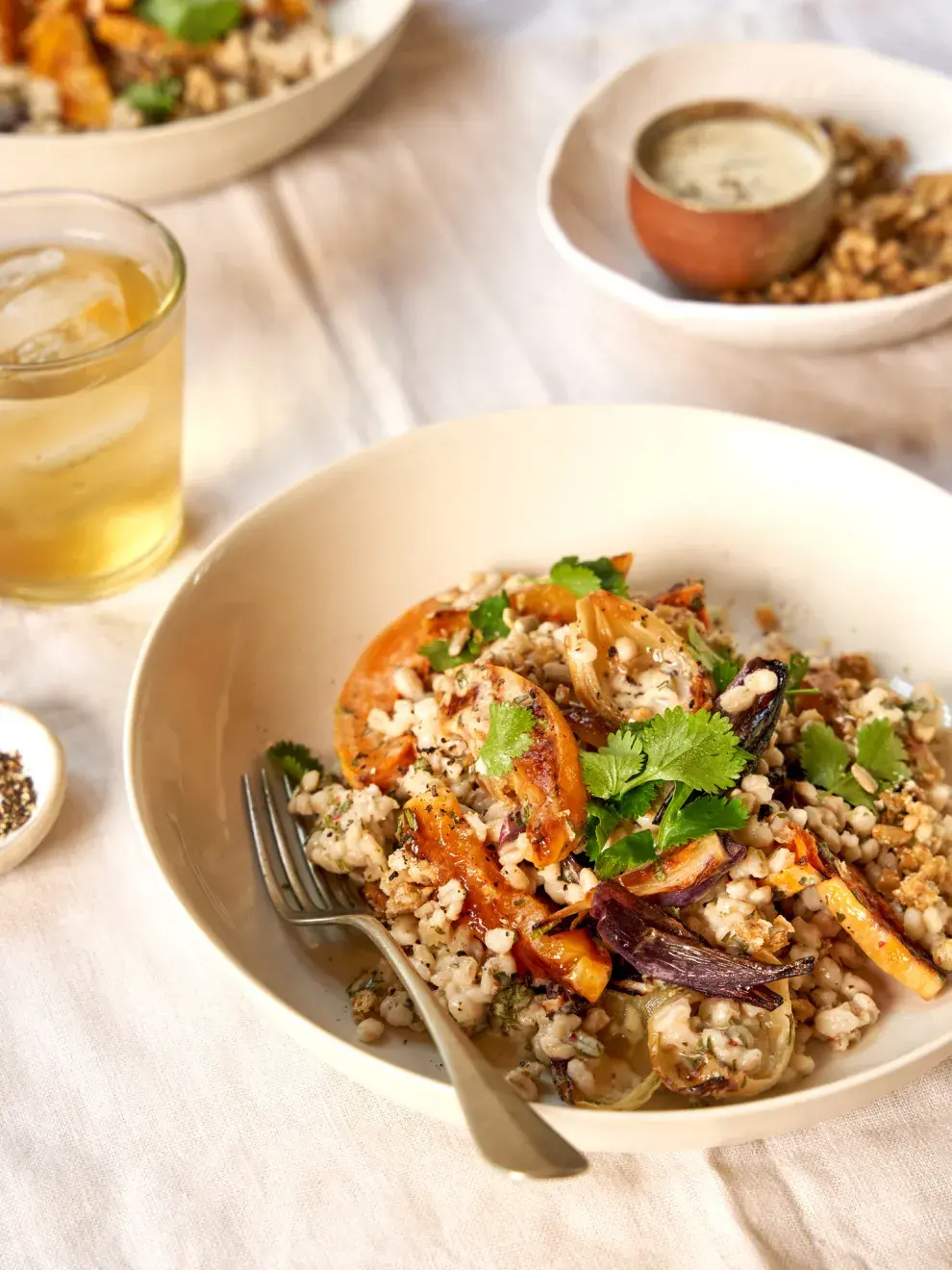  Ensalada tibia de cebada