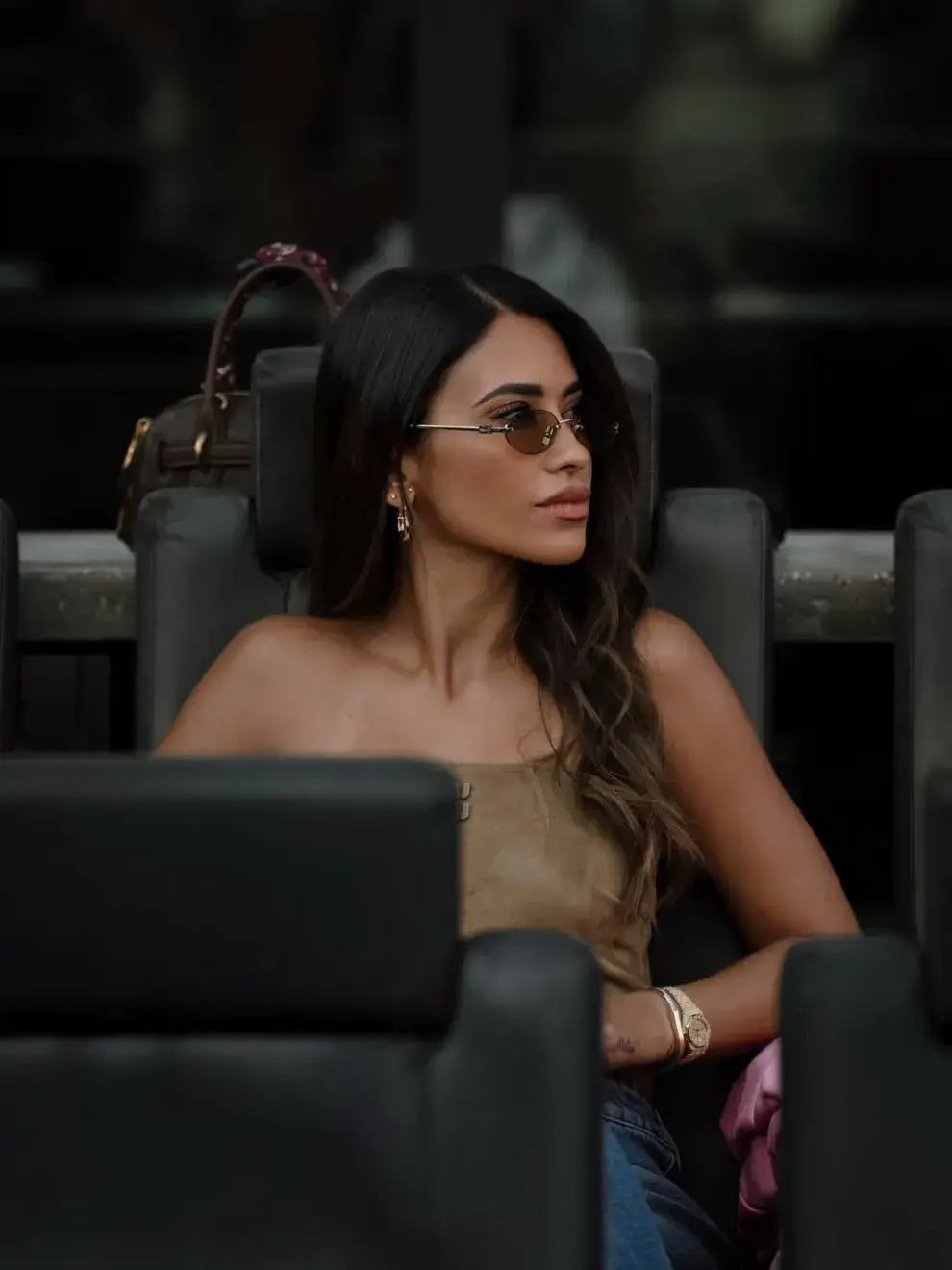 Foto de Antonela Roccuzzo viendo a Messi campeón en la MLS.