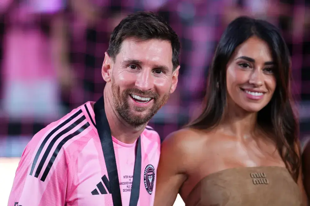 Lionel Messi y Antonela Roccuzzo, el sábado 6 de diciembre de 2025.
