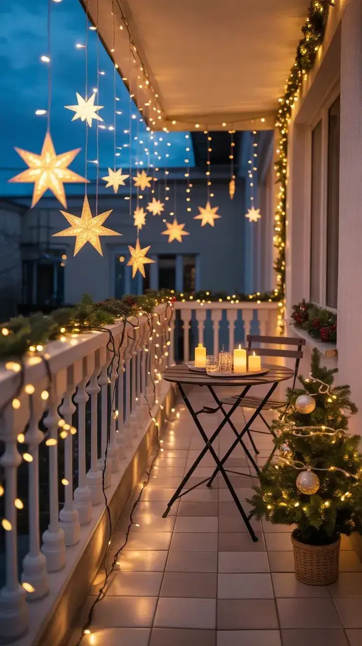 Guirnaldas navideñas para el balcón: la opción solar económica que decora y ahorra energía