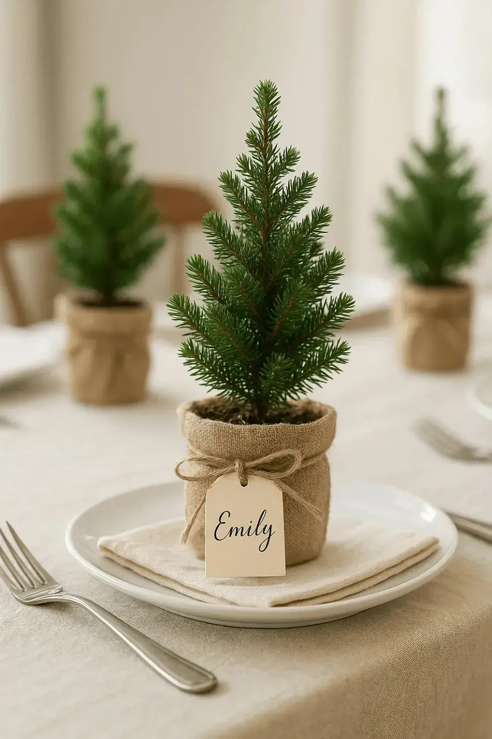 Ideas de accesorios personalizables con tipografía y mensajes para la mesa de Año Nuevo.