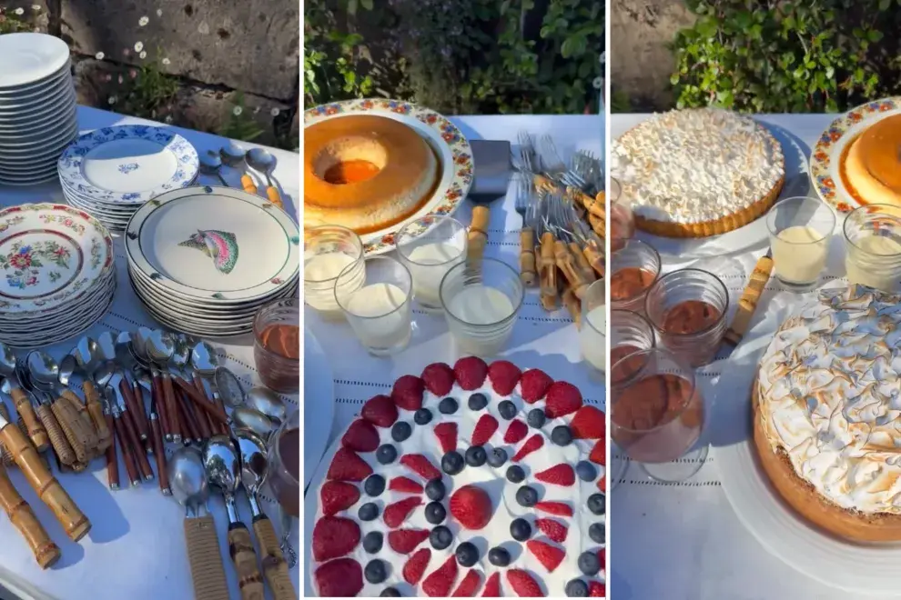 La mesa dulce de Juliana Awada para las Fiestas de Año Nuevo.