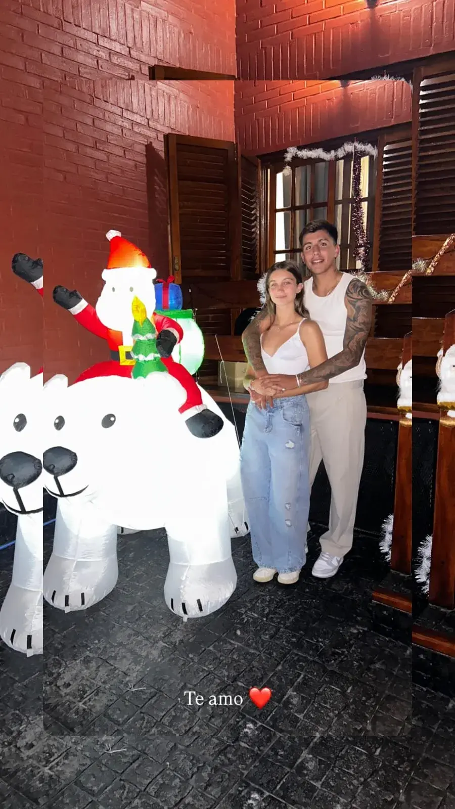 Indiana Cubero y Thiago Silvero en Nochebuena 2025.