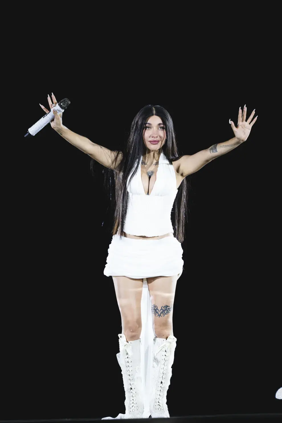 Foto de María Becerra en River.