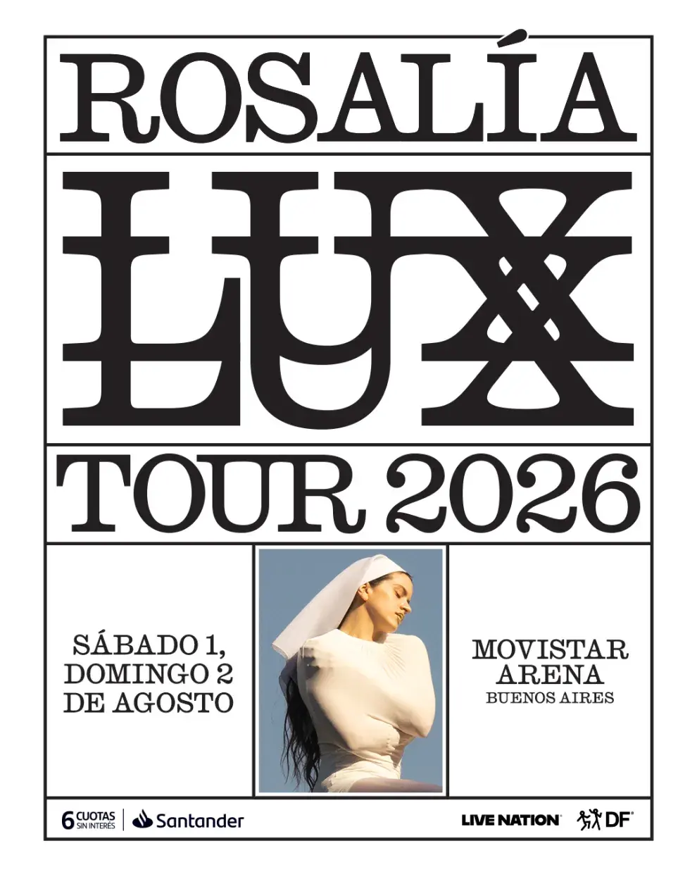 Rosalía en Argentina 2026: fechas, entradas y cómo será su nueva gira LUX