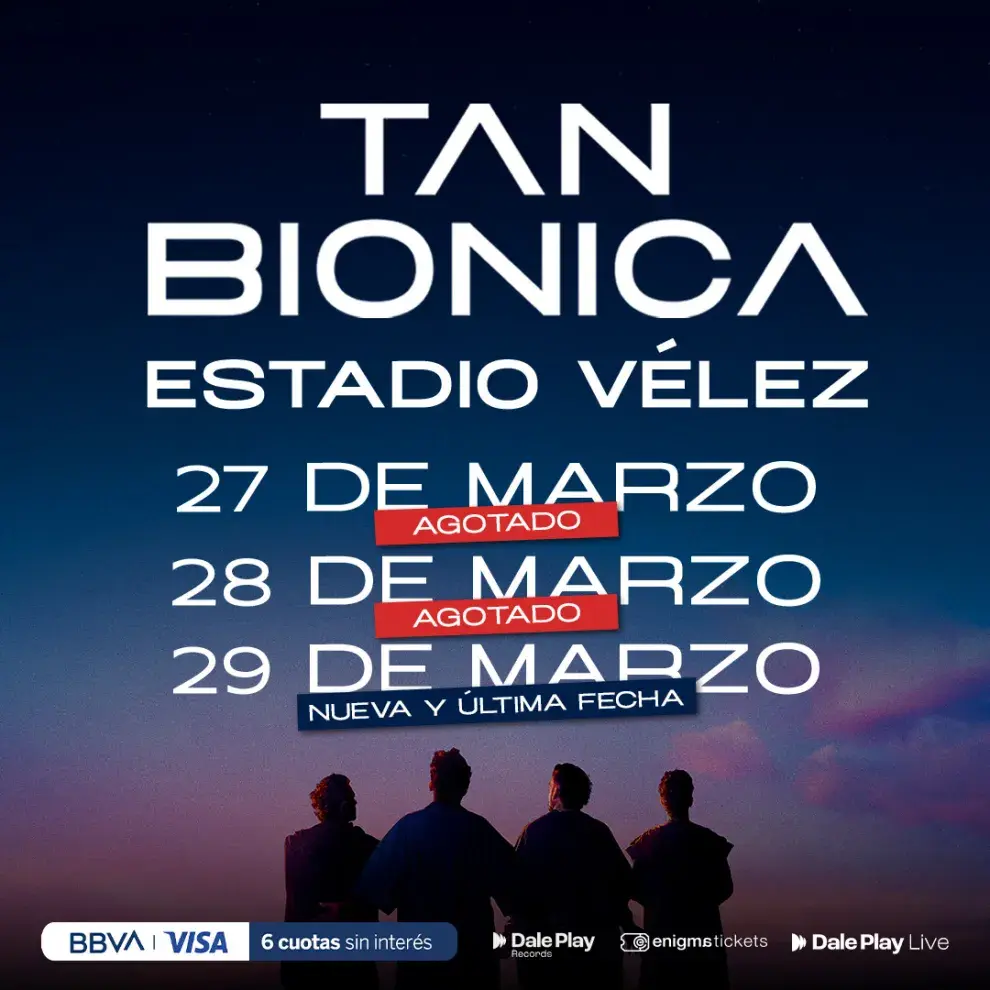 Cómo comprar entradas para la tercera fecha de Tan Biónica en River 2026.