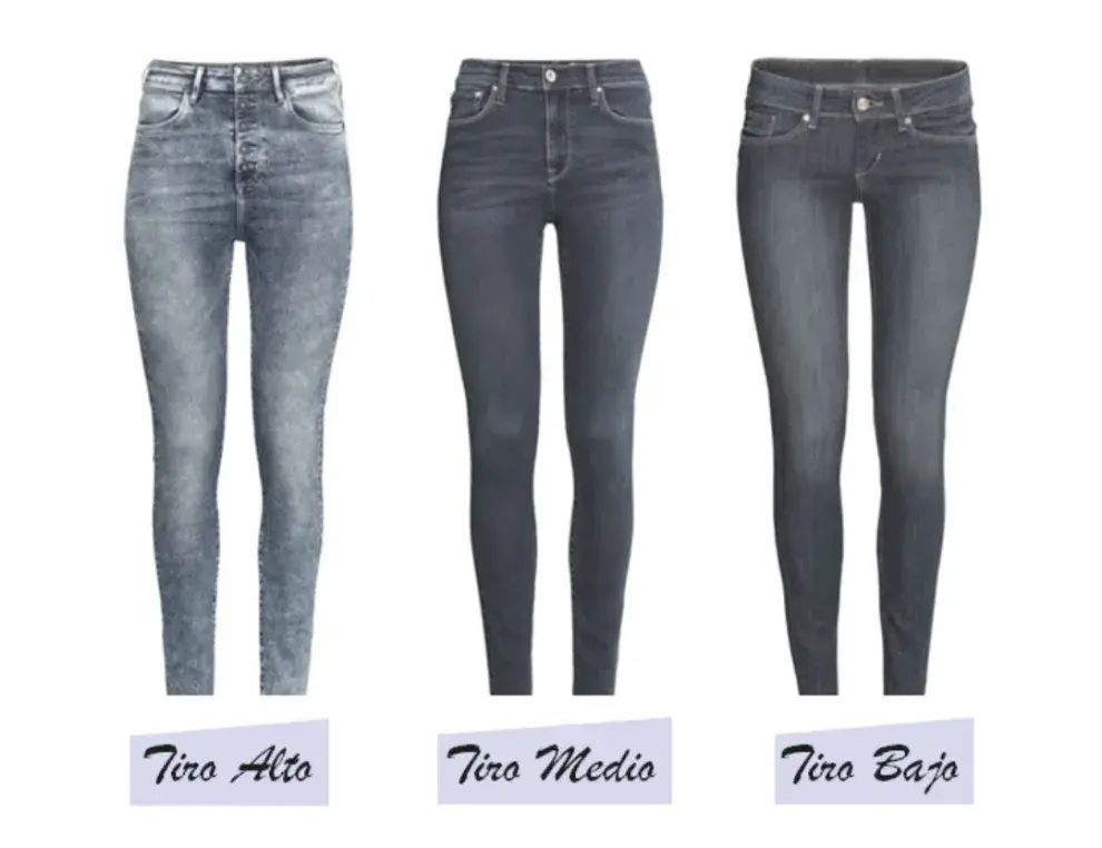 Tipos de tiros de pantalón.