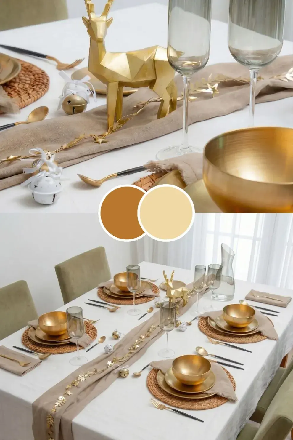Las paletas de color que aportan calidez en las mesas de diciembre.