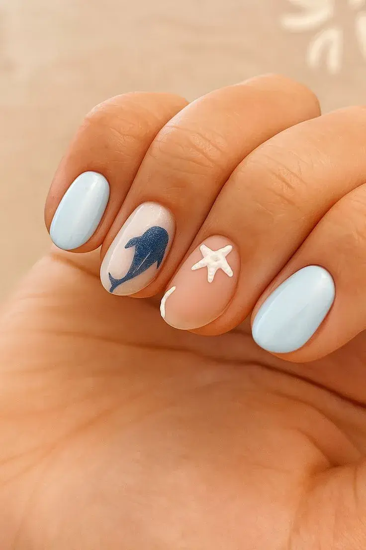 Sea nails: 12 diseños de uñas inspirados en el mar para empezar el 2026