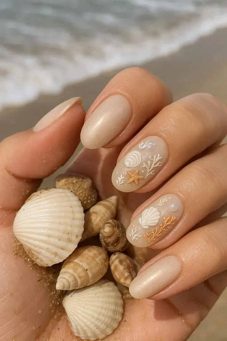 Sea nails: 12 diseños de uñas inspirados en el mar para empezar el 2026